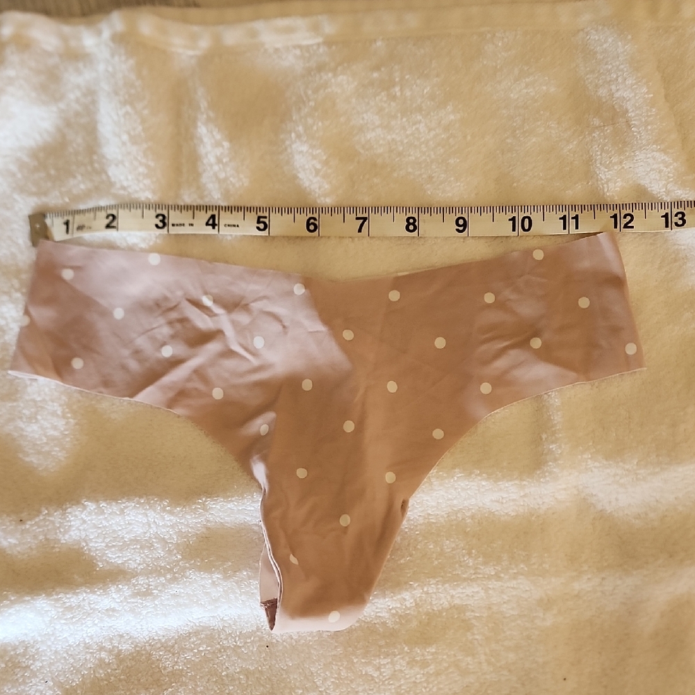 BNWT Victoria's Secret Womens Thong in Tan with White Dots